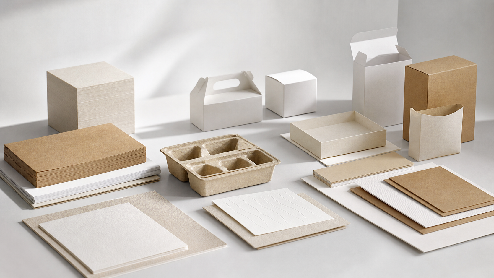 Sustainable paper material samples